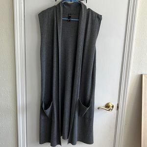 GNW gray sleeveless cardigan